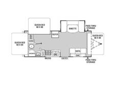 2015 Coachmen Freedom Express Ultra Lite 23TQX Travel Trailer at Stony RV Sales and Service STOCK# 1105 Floor plan Image