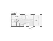2021 Winnebago Micro Minnie 1700BH Travel Trailer at Stony RV Sales, Service and Consignment STOCK# 1106 Floor plan Image