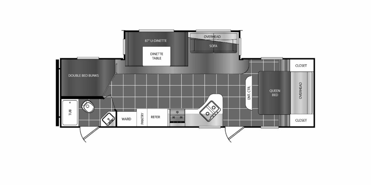 2015 Prime Time Avenger 28DBS Travel Trailer at Stony RV Sales and Service STOCK# 1114 Floor plan Layout Photo