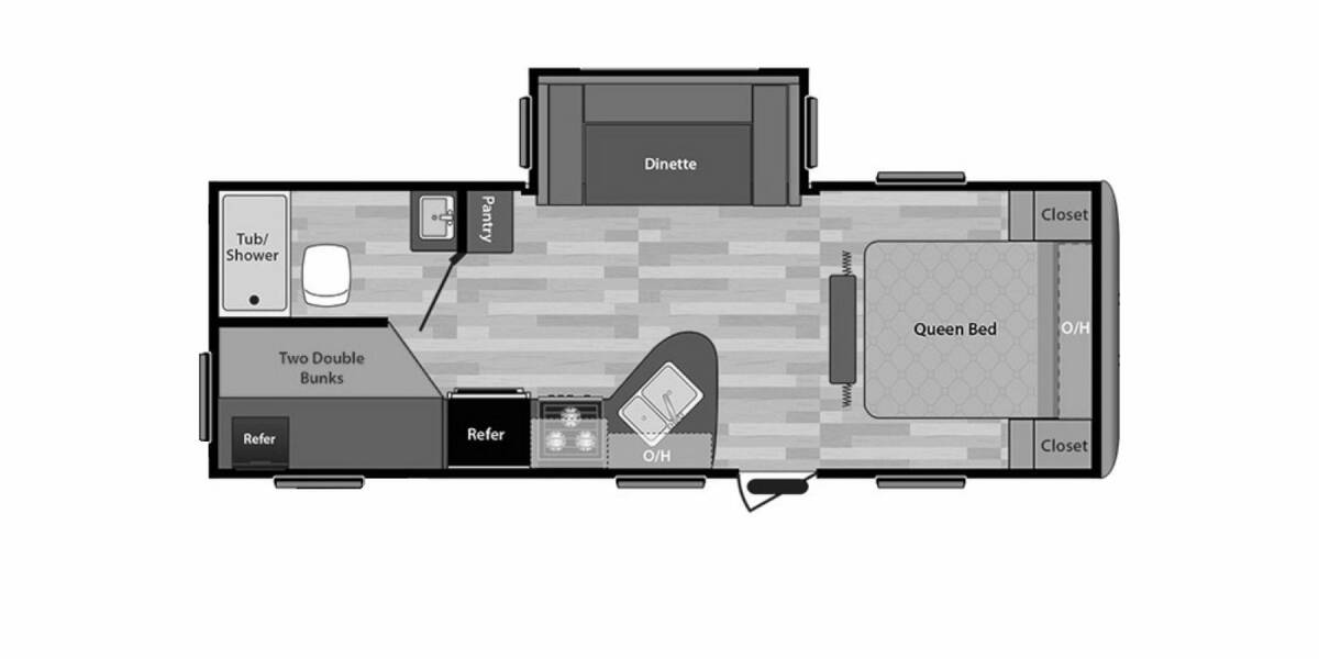 2018 Keystone Springdale West 240BHWE Travel Trailer at Stony RV Sales, Service and Consignment STOCK# 1112 Floor plan Layout Photo