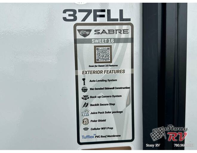 2022 Sabre 37FLL Fifth Wheel at Stony RV Sales and Service STOCK# C151 Photo 8