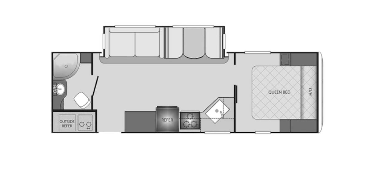 2019 Keystone Bullet 261RBS Travel Trailer at Stony RV Sales, Service and Consignment STOCK# 1121 Floor plan Layout Photo