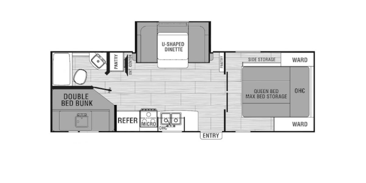 2020 Coachmen Spirit XTR 2549BHX Travel Trailer at Stony RV Sales, Service and Consignment STOCK# 1131 Floor plan Layout Photo