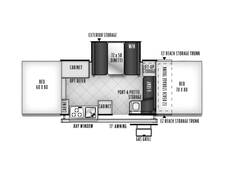 2018 Rockwood Premier 2514G Folding at Stony RV Sales, Service and Consignment STOCK# 1142 Floor plan Image